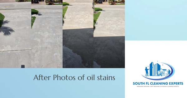 image of oil stains after cleaning
